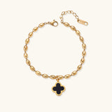 Lucky Clover Beaded Bracelet view 2