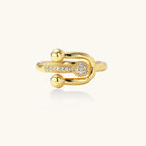 Safety Pin Statement Ring view 2