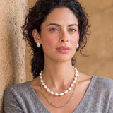 Golden Pearl Layers Necklace view 3