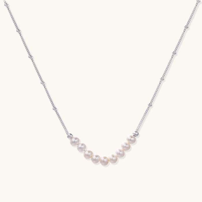 Luna Pearl Arc Necklace