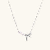 Pearl Bow Necklace view 2