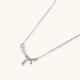 Pearl Bow Necklace view 3