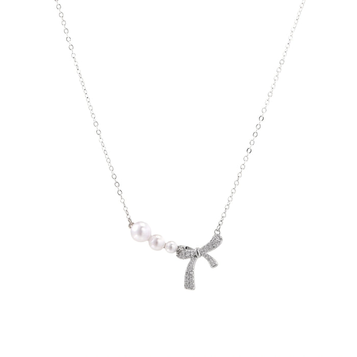 Pearl Bow Necklace