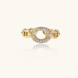 Golden Chain Statement Ring view 2