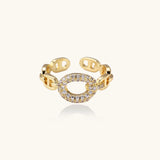 Golden Chain Statement Ring view 3