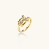 Safety Pin Statement Ring view 1