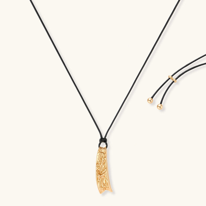 Crescent Moon Cord Necklace