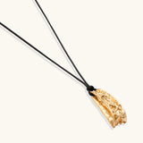 Crescent Moon Cord Necklace view 2