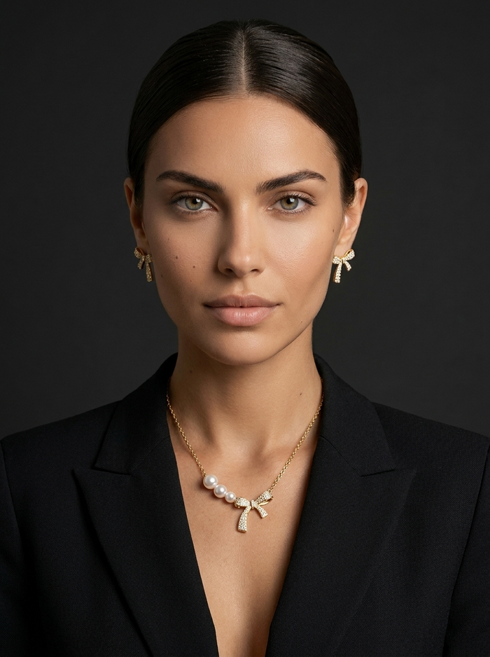 Pearl Bow Dreams Necklace